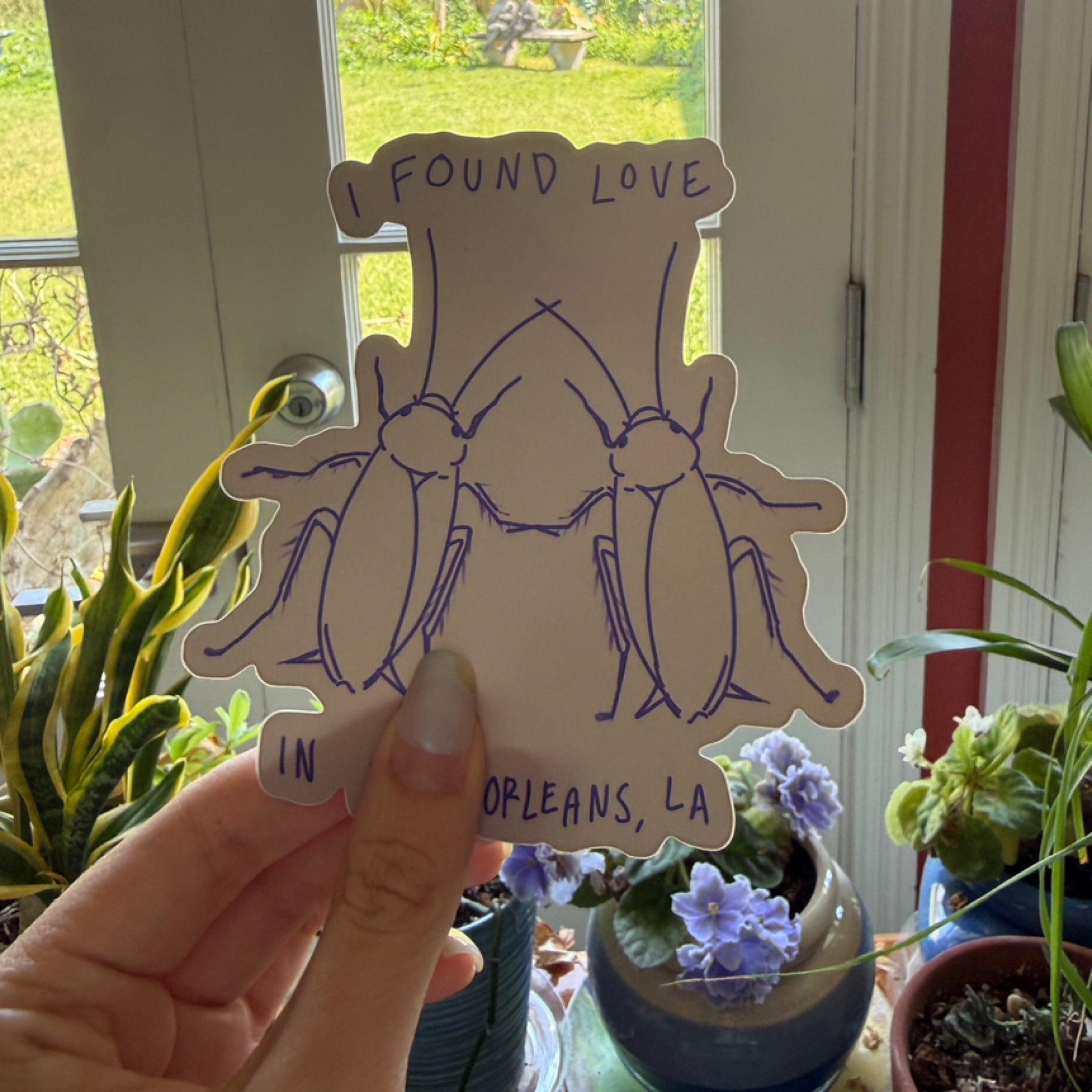 I Found Love in NOLA Roach Sticker