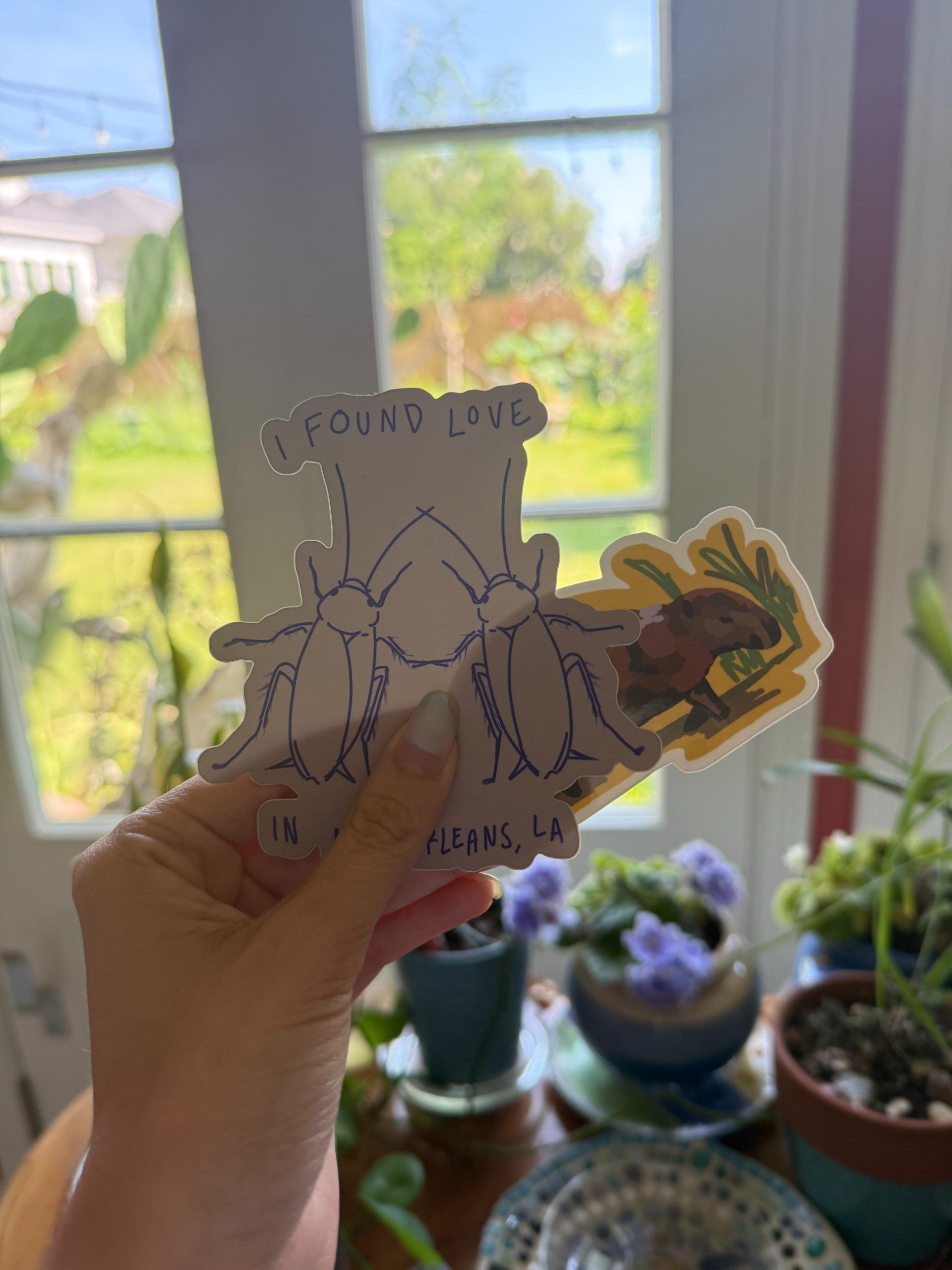 Capybara and Roach Sticker 2 Pack